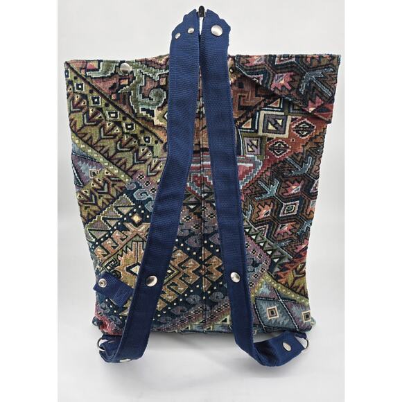 Carson Rogers Carogi Multi Color Tapestry Convertable Multi Backpack Sling Bag - Picture 4 of 11